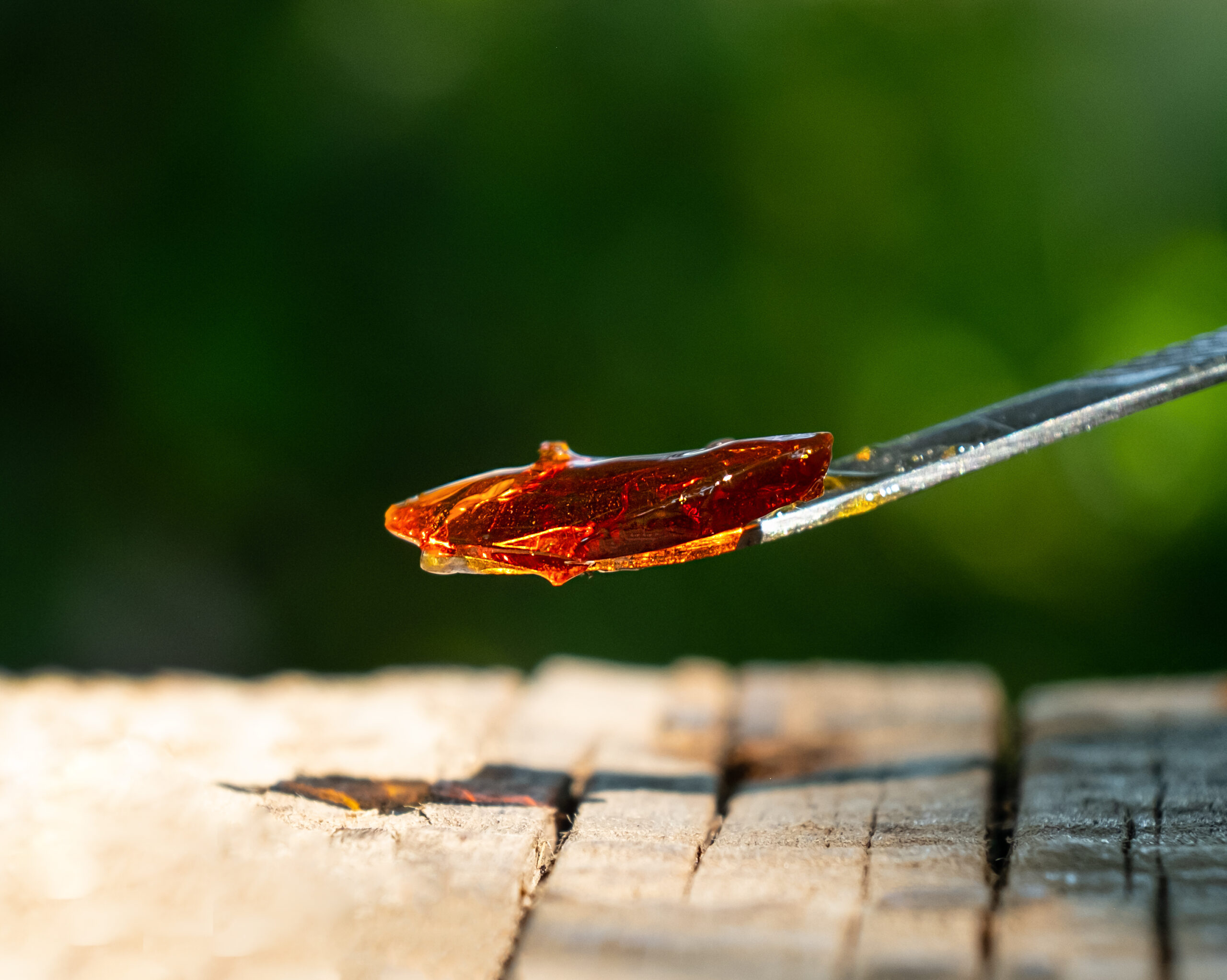 marijuana wax smear, cannabis dab with stick.