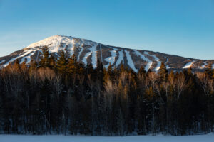 Sunrise over Sugarloaf Ski Mountain in western Maine.